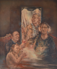 ERZÄLTE TAGE, 2023, Öl auf Leinwand, 120 x 100 cm